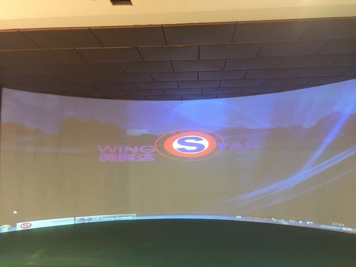 wingStar模拟高尔夫展厅六：哈尔滨环屏模拟高尔夫展厅