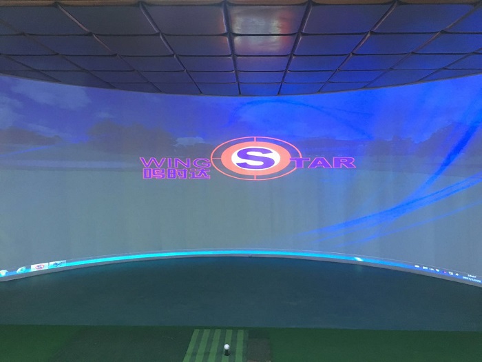 wingStar模拟高尔夫展厅十二：沈阳茶庄环屏模拟高尔夫展厅